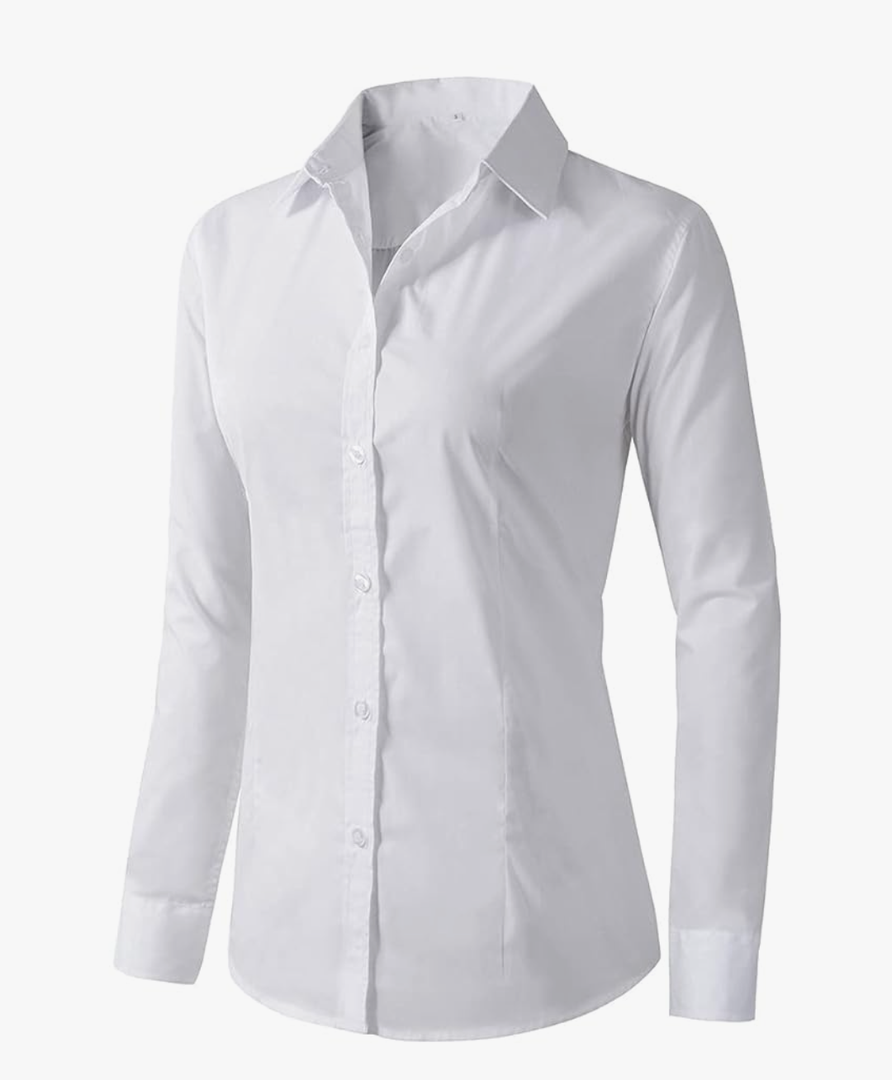 Beninos Womens Dress Shirts Long Sleeve Button Down Shirt Work Wear S