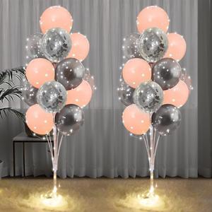 Cicicooie Balloon Stand for Floor with Lights 2 Set Centerpieces Balloon Holder Decoration for Pink Party Decoration Wedding Birthday Women Bachelorette Party
