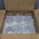 [ 12 Pack ] Glass Cups with Glass Straws, 12oz Highball & Rock Drinking Glasses, Everyday Drinkware Glasses Set, Cute Tumbler Cup, Kitchen Glasses for Iced Coffee, Water, Beer, Cocktail, Whiskey Gift.