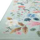 Loloi Rifle Paper Co Perennial Mint 2'-5" x 3'-11" Accent Rug | PRN-02 Indoor/Outdoor Approx. 2x4 Green Entryway Kitchen, Vibrant, Bold, Accent Rug