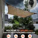 Sun Shade Sail Hardware Kit: 6 Inch 304 Stainless Sunshade Hardware for Rectangle & Triangle Shade Sail Installation, 44 Pcs Heavy Duty Canopy Accessories for Sun Shades Outdoor Patio Garden Backyard