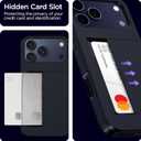 harusaki   iPhone 17 Pro Max Wallet Case with Hidden Card Slot - Wireless Charging Compatible iPhone 17 Pro Max Case with Card Holder for Men and Women (Black)