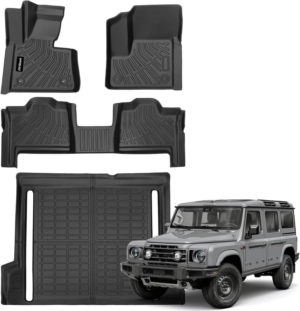 Compatible with Ineos Grenadier 2024 2025 2026(Not Fit for Quartemaster Model) Floor Mats & Cargo Liner,All Weather Protection TPE, Anti-Slip Floor Liner Accessories