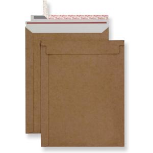 Bonfasvo Rigid Mailers 30 Pack 9.25 x 11.75 inches Brown Self Seal Stay Flat Bulk Cardboard Kraft No Bend Mailers Peel and Seal for Document Photos Pictures Papers Files CD