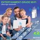 2026 WiFi Extender, 15888 sq.ft Internet Extender WiFi Booster, Long Range Wireless Repeater Signal Amplifier for Home, Mesh Wi-Fi 99% Faster | Broader Than Ever, Support 55+ Devices, 1-Tap Setup