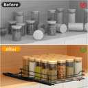 BOIVSHI Pull Out Spice Rack Organizer for Cabinet, Heavy Duty Slide Out Spice Rack Organizer for Kitchen Cabinets and Pantry, Fits Spices, Sauces, Canned Food (8.5''Wx10.5''Dx2.5''H)