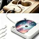 Portable External CD Player for Car & Home, USB/Type-C/AUX CD Drive with Anti Skip Protection & Remote Control, Plug & Play, Compatible with Car Stereo, TV, Laptop, PC, Android 4.4+ (White)