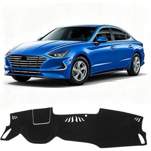 KUST Black Dash Cover for Hyundai Sonata 2020-2023 (Only fits for 8.0-inch Touch Screen Dashboard) Polyester Dashboard Cover Non-Slip Interior Accessories for Sonata Custom Fit Dash Mat No Glare