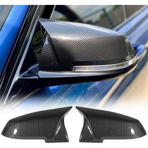 Carbon Fiber Mirror Cover Caps Rearview Side Mirror Covers Compatible with BMW F20 F21 F22 F30 F31 F32 F36 F87 E84 GT 3GT X1 M2 M3-1Pair