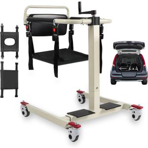 Patient Lift Transfer Chair, Wheelchair Lift to Car Transfer Devices, Bed Lift Transfer for Elderly Chair, Lift Assist Devices for Seniors - No Electric Lightweight Foldable for Home