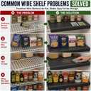 Wire Shelf Covers, Heavy Duty MDF Shelf Liners for Pantry & Closet Shelves, Retail Store Display, Odor-Free Solid Wood Support, No Sagging, Tool-Free Install, 4Pcs 32" W x 16" D Black