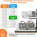 UPGRADED W10350375 Top Rack Adjuster For Whirlpool Dishwasher Top Rack Parts W10712395 WDT970SAHZ0 WDT750SAHZ0 WDT730PAHZ0 Upper Rack Parts, Kenmore Dishwasher Parts, With Dishwasher Adjuster Housing