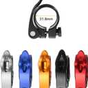 HARFINGTON 3pcs Bike Seat Post Clamp 31.8mm Bicycle Clamp Aluminum Alloy Bike Quick Release Seat Post Collar for Diameter 27.2 to 28.6mm Bicycle Mountain Bike Road Bike Seat Post Tube, Black