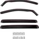 Window Visor Embedded Car Weather Shield Wind Deflector Translucent Black Car Accessories Compatible for Ford Ranger T9 Raptor Pickup Truck(Translucent)