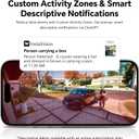 3MP 2K Window Camera, Indoor Camera for Home Security with Full-Color Night Vision, AI Human/Pet/Vehicle Detection, 24/7 Recording, 2-Way Audio, 5GHz & 2.4GHz WiFi Cloud/SD Storage, Easy Install (1 Pack)