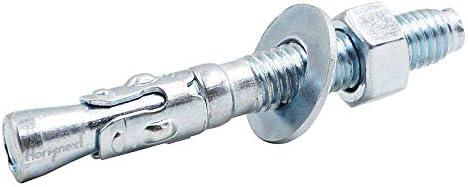 Horiznext 3/8" x 3" Wedge Anchor, for Cement and Concrete only, zinc-Plated Carbon Steel Screws and lag Bolts