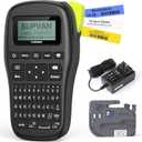 SUPVAN LP5120M Label Maker Machine with Keyboard & AC Adapter, Waterproof Thermal Transfer Label Printer with Ik+ Icons for Garage, Home, Office Organization
