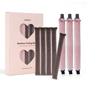 Heatless Curls Overnight Rods Set 8PCS Flexible Heatless Curling Rods for Long & Short Hair, Soft No Heat Hair Curler Blowout Styling Tools for Loose Waves or Tight Curls