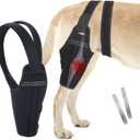 Dog Knee Brace for Torn ACL Hind LegAdjustable Support Dog Leg Brace for Back Leg for Luxating Patella, Ligament Injuries, CCL, Reduces Pain for Small Dogs (Black, Right Leg, S)