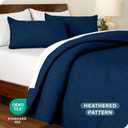 Bare Home Comforter Set - Oversized King - Ultra-Soft - Goose Down Alternative - Premium 1800 Series - All Season Warmth Comforter (Oversized King, Heathered Dark Blue)