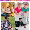 2 x Fidget Spinner, RizzRosa Metal Fidget Spinner for Party Favors,Upgrad Luminous Stickers Fidget Spinners, Suitable for Travel, Friends Gathering, Decompression, Desktop Games,Noctilucent (Silver)