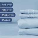 Full Size 4 Piece Sheet Set - Comfy Breathable & Cooling Sheets - Hotel Luxury Bed Sheets for Women & Men - Deep Pockets, Easy-Fit, Extra Soft & Wrinkle Free Sheets - Sky Blue Oeko-Tex Bed Sheet Set