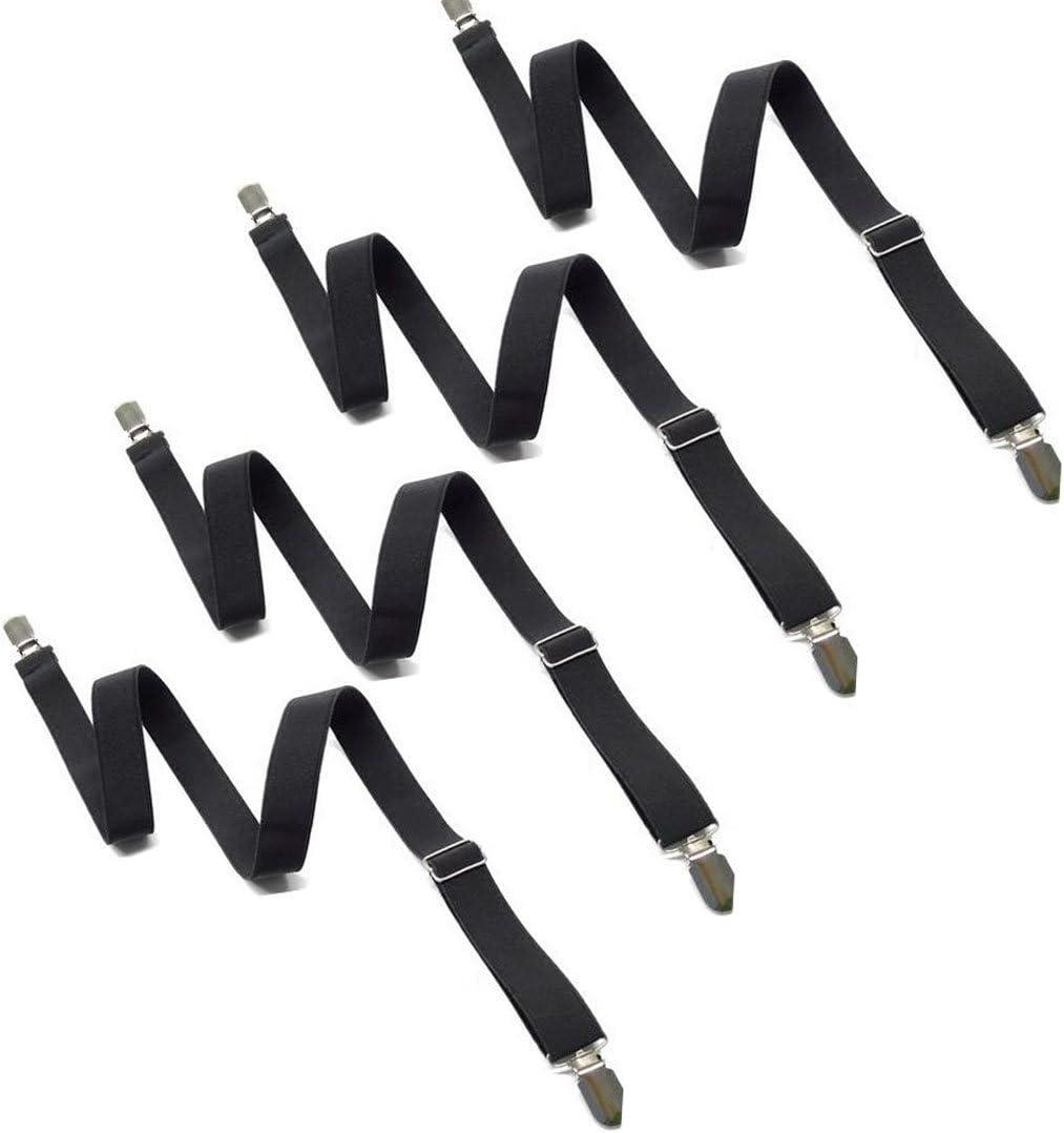 Extend 20" to 78" Adjustable 4-Piece Under Sofa, Mattress, Bed Sheet Fastener, Long Strap Clip Bands BDJ01