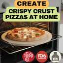 16 inch Baking Stone For Oven - Round Pizza Stone with Handles and Dough Tool - Baking Stone for Bread - Pizza Stones for Oven and Grill - Cooking Gifts for Food Lovers