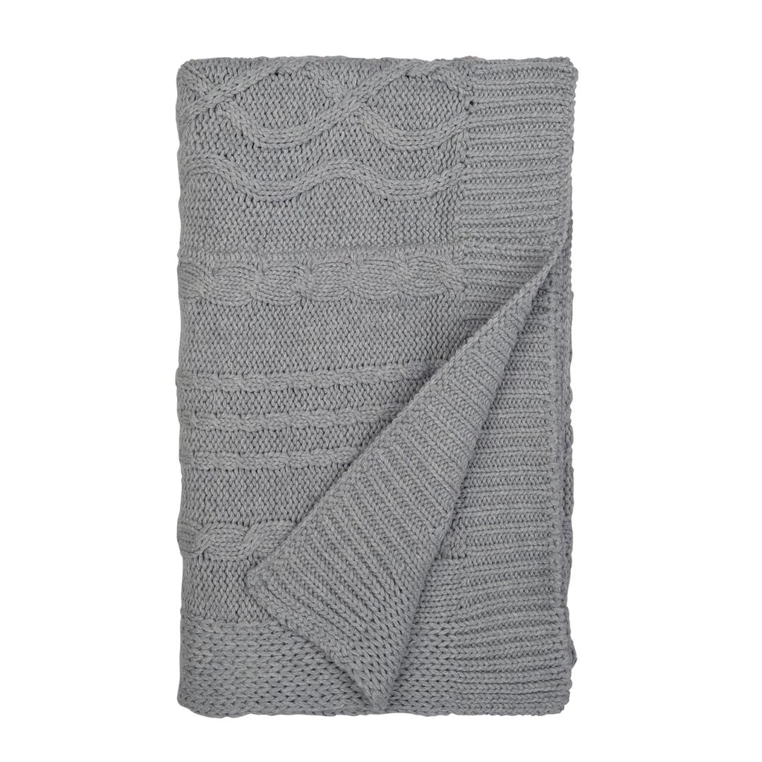 Burts Bees Baby Infant Blanket, Cable Knit, Made with 100% Soft Breathable Organic Cotton, Nursing Blankets, Machine Wash Baby Newborn Essentials, Size 30 x 40 Inch (Heather Grey)