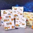 4 x Titiweet Construction Wrapping Paper - 12 Sheets Truck & Tractor Paper for Boys, Kids Birthday Holiday, 20 x 28 Inches Per Sheet