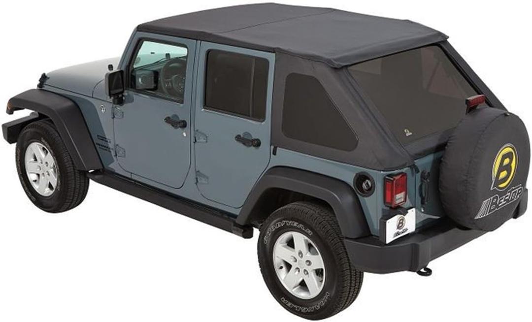 Bestop 5282335 Black Diamond Replace-A-Top for 2007-2018 Wrangler Jk Unlimited - Trektop NX Hardware