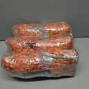 3 x SHareconn 20 Bundles Artificial Fall Flowers for Outdoors Decoration, Fake Silk Daisy Realistic Faux Plants UV Resistant for Planter Home Porch Patio Autumn Indoor Outside Decor, Sunset Red Orange