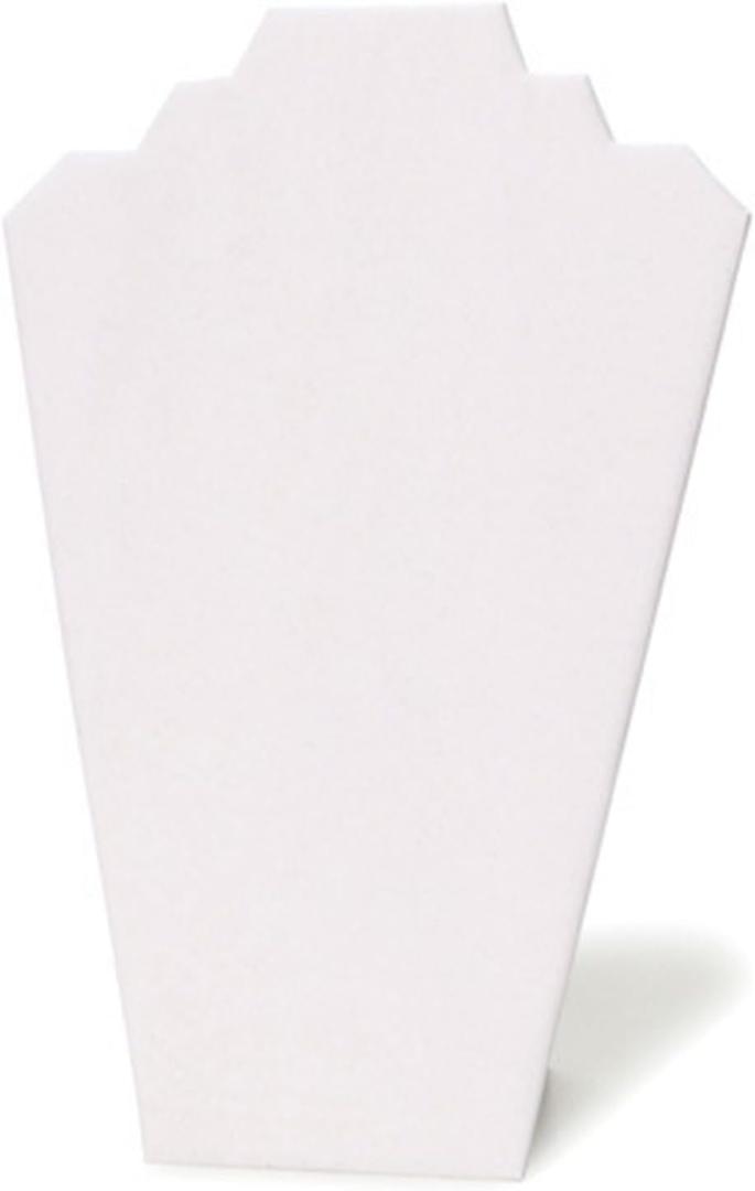 Necklace Display Necklace Display Stand Velvet Model Earrings Jewelry Props for Women, Elegant Jewelry Organizers (White) (32x21cm)