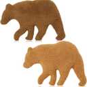 Jenaai 2 Pcs Valentines Gift Pillow Bear Nugget Pillow, 14 Inch Funny Fried Chicken Throw Plush Brown Decorative Polar Bear Stuffed Animal Birthday Gift Idea for Winter Party Room Decoration