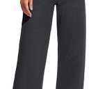 Promover Wide Leg Pants Woman Yoga Pants with Pockets Stretch Loose Casual Lounge Sweatpants Petite/Regular/Tall (X-Large, Charcoal Heather)