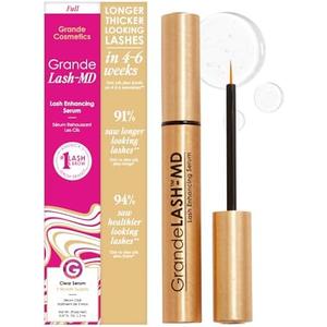 Grande Cosmetics GrandeLASH-MD Lash Enhancing Serum - Peptide & Vitamin Infused Formula for Longer, Thicker, Fuller Looking Lashes - Ophthalmologist Tested, Cruelty-Free