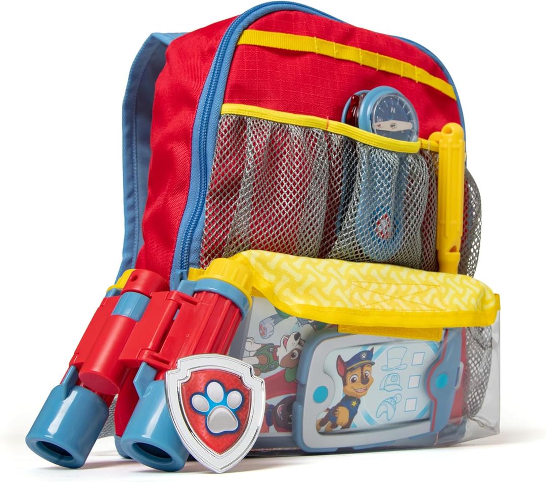 Melissa & Doug PAW Patrol Pup Pack Backpack, Adventure-Ready PAW Patrol Toys for Kids with Whistle, Binoculars, & Mission Cards, Preschool Toys for Girls & Boys Ages 3+