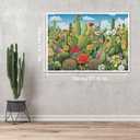 Cactus Landscape Puzzles for Adults 1000 Pieces, Nature Flower Plant Jigsaw Puzzles, Succulent Bird Desert Puzzles