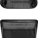 GIVLEFLY Small Purse & Handbag Organizer Insert with Zipper, Multiple Pockets and Handle, Lightweight Bag DividerDark Grey