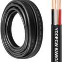 YDDECW 6/3 NM-B Wire with Ground - 10FT Non-Metallic Sheathed Cable 100% Pure Copper 6 AWG 3 Conductor Residential Indoor Wire for Outlets, Switches, Other Loads and Lighting Wiring Projects etc.