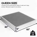 ZIYOO Box Spring Queen and Cover Set, 9 Inch High Profile Easy Assembly Mattress Foundation with Easy Clean Bed Skirt/Heavy Duty Metal Steel Structure/Quiet Noise-Free