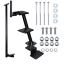 Heavy Duty Boat Trailer Steps with Safety Handle 3 Boat Steps with Non-Slip Universal Fit Bass Boat, Pontoon Boat Surface Black Steel Powder Coated Boat Ladder Trailer Tongue Step