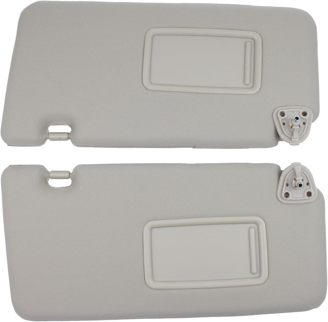 2Pcs Begie Driver and Passenger Side Sun Visor for Nissan Versa 2007-2012