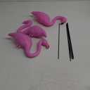 JOYIN 3 Pack Large Pink Flamingo Yard Decorations, Medium Plastic Lawn Flamingo Ornament Stakes with Rubber Coating Metal Legs for Yard, Garden, Luau Party Gift (11in x 20in)