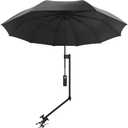 UPF 50+ Beach Umbrella with Adjustable Universal Clamp