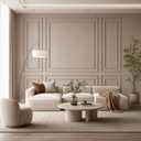 Pangda 3 Sets Peel and Stick Wall Molding Kit Inner and Outer Layer Style Premade Wainscoting Panel for Interior Wall Moulding Decor Accent Molding (23x79.3inch+48x79.3inch)