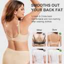 3 x Womens Comfortable Wireless T Shirt Bra No Underwire Seamless Full Coverage Bralettes Push Up Supportive Bras for Women (XXL)