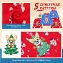 Meland Kids Ugly Christmas Sweater - Light Up Funny Holiday Pullover - Cute Xmas Sweater for Boys & Girls Age 5-16 Year Old (Red, M)