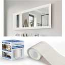 TIANLDD 27 FT Wood Grain Wallpaper Border, Removable Waterproof Mirror Border Peel and Stick,Bathroom Mirror Frame Border.(White Oak)