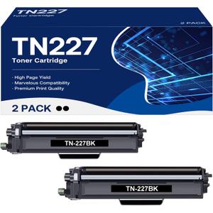 Compatible Toner Cartridge Replacement for Brother TN227 TN227BK TN-223BK TN223BK for MFC-L3770CDW HL-L3290CDW HL-L3230CDW MFC-L3750CDW L3710CW L3210CW Printer (Black ,2-Pack)